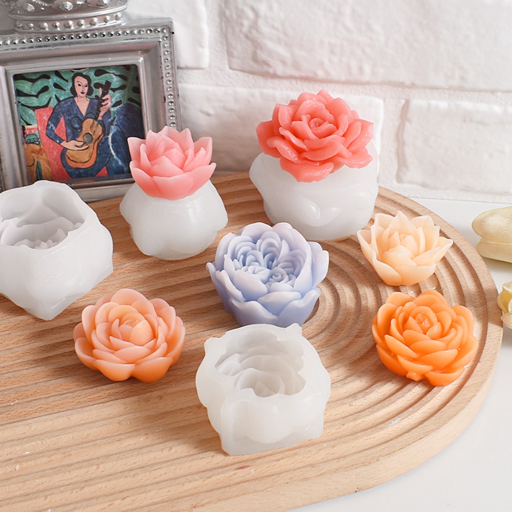 Candle Making Austin - 3d rosa vela molde de silicone