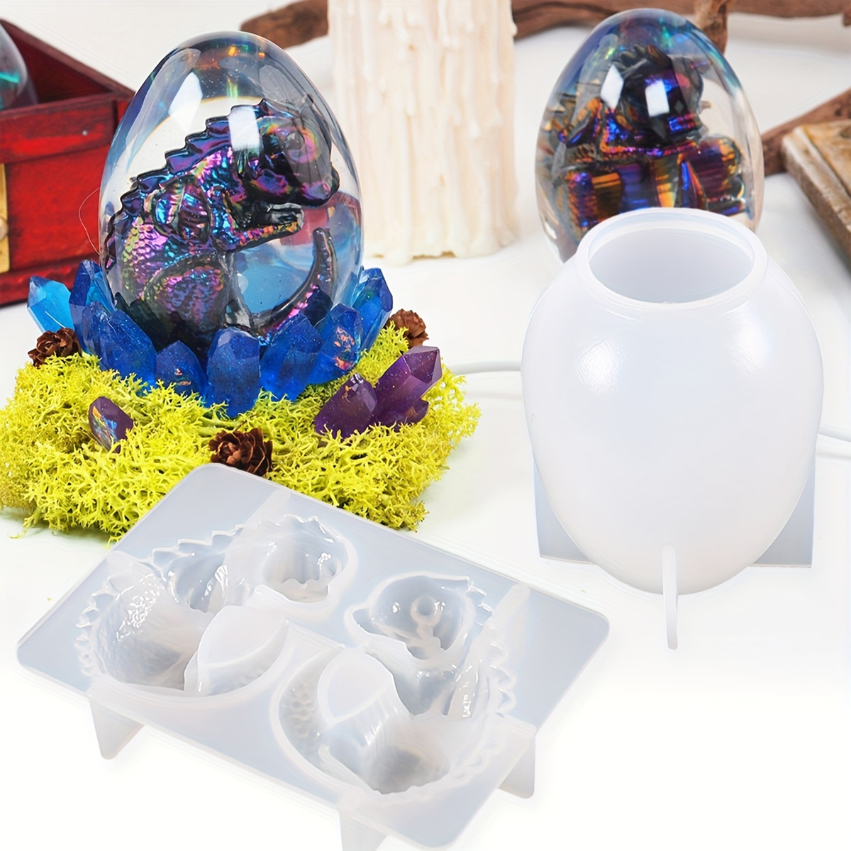 Candle Making Set - Moldes de ovo de dragão de