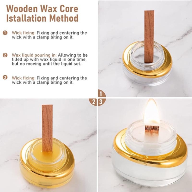 Vela de madeira Wick Set com C - Wood Wick Crackle avaliação e preço