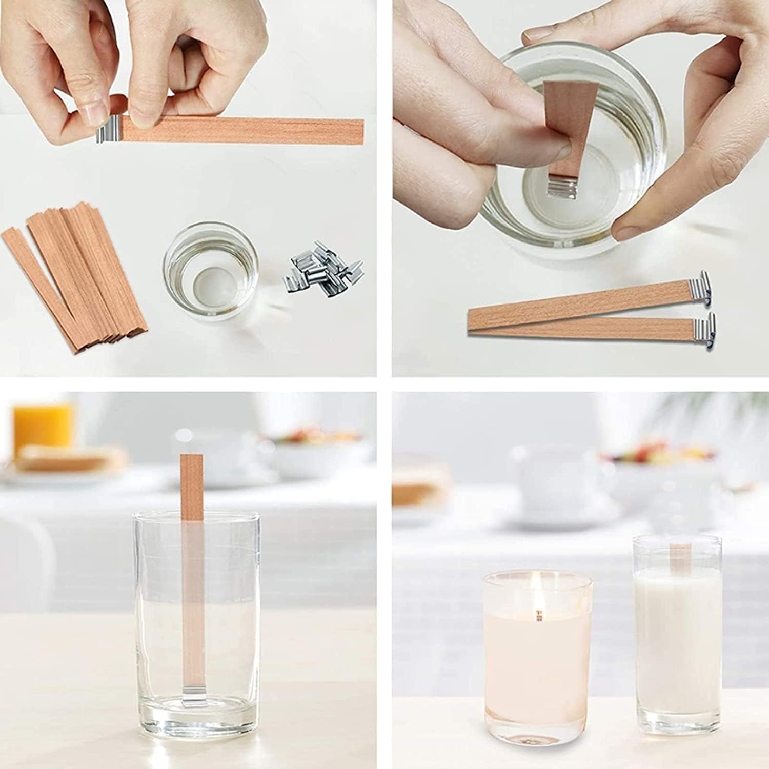 1-5 Pacotes de Pavios de Madei - Wood Wick Crackle avaliação e preço